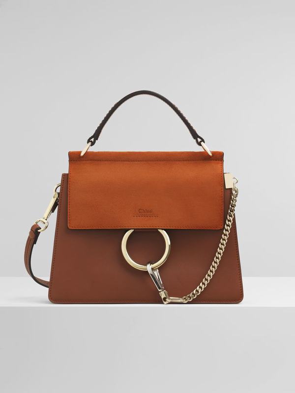 Mini Bolsos Mujer Chloé Faye Amarillo Suede LJUT35642